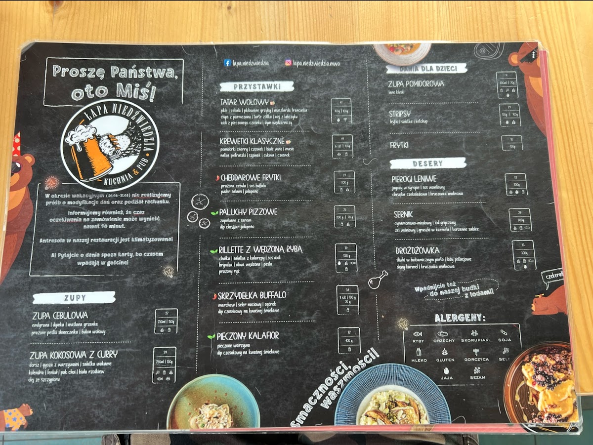 Menu Bear Paw Bar & Restaurant-7